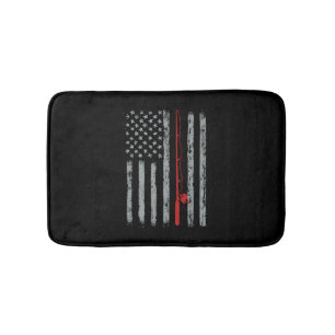 American Flag Fishing Badematte
