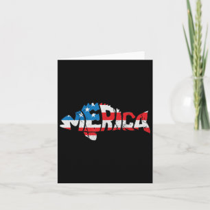 American Flag Fishing Lovers Fisherman Funny Fishi Karte