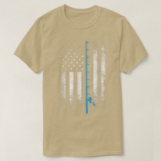American Flag Fishing Shirt Pole River Fishing Shi (Design vorne)