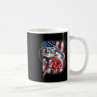 American Flag Fishing Shirt Vintag Usa B Fisherma Kaffeetasse