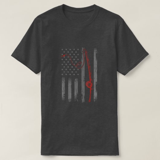 American Flag Fishing T shirts For Men Patriotic 4 (Design vorne)