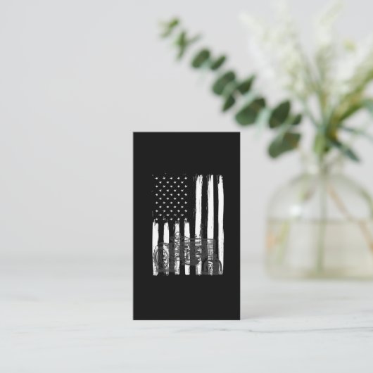 American Flag Flag Tractor Patriotic US Farming Visitenkarte (Stehend Vorderseite)