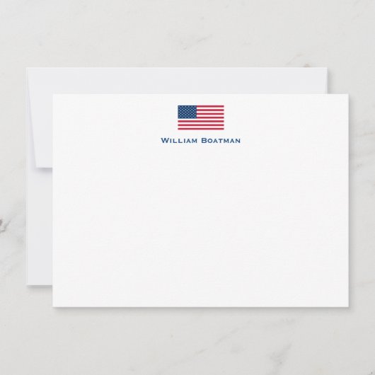 American Flag Flat Note Card Mitteilungskarte (Vorderseite)