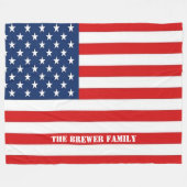 American Flag Fleece Blanket (Vorderseite (Horizontal))