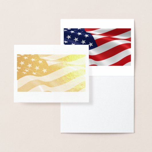 American Flag Foil Card Folienkarte (Anzeige)