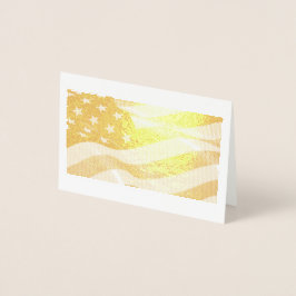 American Flag Foil Card Folienkarte