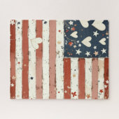 American Flag Folk Art Puzzle (Horizontal)