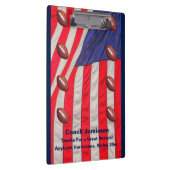 American Flag, Football Coach Danke, Name, Klemmbrett (Rechts)