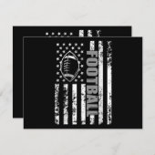 American Flag Football Patriotic Football Dankeskarte (Vorne/Hinten)