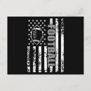American Flag Football Patriotic Football Feiertagspostkarte