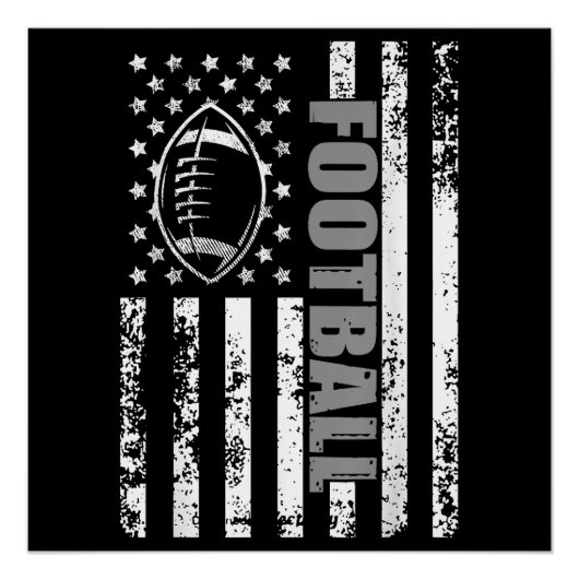 American Flag Football Patriotic Football Poster (Vorderseite)