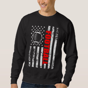 American Flag Football Patriotic Football Sweatshirt