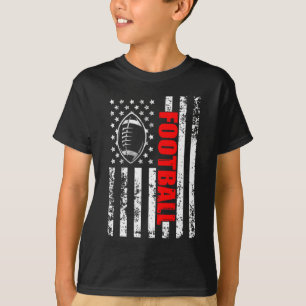 American Flag Football Patriotic Football T-Shirt
