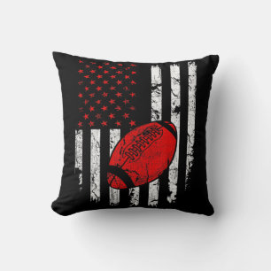 American Flag Football USA Patriotic Sport Lover C Kissen