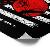 American Flag Football USA Patriotic Sport Lover C Poster (Ecke)