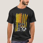 American Flag Forklift Operator T-Shirt (Vorderseite)