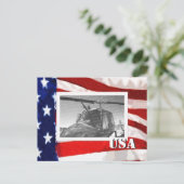 American Flag Foto Frame Postcard Postkarte (Stehend Vorderseite)