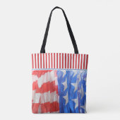 American Flag Foto mit rotem Streifen Tasche (Rückseite)