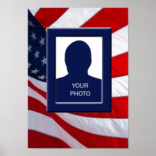 American Flag Foto Print Poster (Vorne)