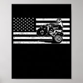 American Flag Four Wheeler Quad Men ATV Riding Poster (Vorne)
