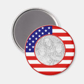 American Flag Frame Magnet (Vorderseite/Rückseite)