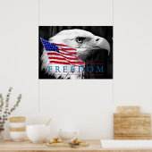 American Flag Freedom Eagle Eye Poster (Küche)