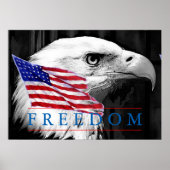 American Flag Freedom Eagle Eye Poster (Vorne)
