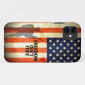 American Flag Freedom is not Free iPhone 5 Case (Rückseite (Horizontal))