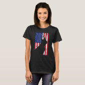 American Flag French Bulldog Dog Vater Mama Welpe T-Shirt (Vorne ganz)