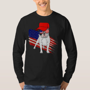 American flag French Bulldog T-Shirt
