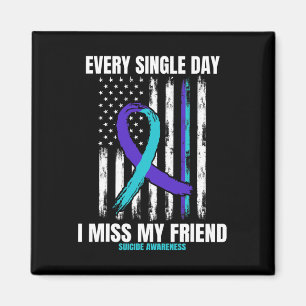 American Flag: Friends Suicide Awareness Preventio Magnet