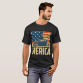 American Flag Frisierte Auto Custom Car Merica 4.  T-Shirt (Vorne ganz)