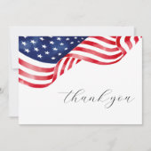 American Flag Funeral Thank You Cards Dankeskarte (Vorderseite)