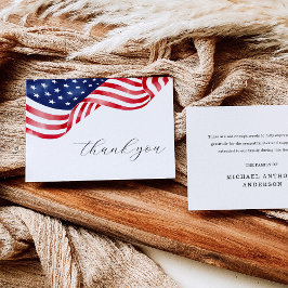 American Flag Funeral Thank You Cards Dankeskarte