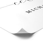 American Flag Funeral Welcome Sign Poster  (Ecke)