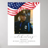 American Flag Funeral Welcome Sign Poster  (Vorne)