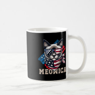 American Flag Funny Cam Meme Patriotic Meowica Usa Kaffeetasse