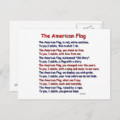 American Flag Gedicht Postcard Postkarte (Vorne/Hinten)