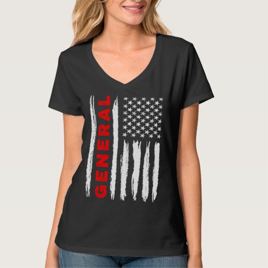 American Flag General US USA Flag T-Shirt (Vorderseite)