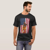 American Flag German Shepherd Lover Funny 4. T-Shirt (Vorne ganz)