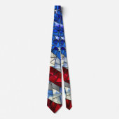 American Flag gesteinigtes Glas Neck Tie Krawatte (Vorderseite)
