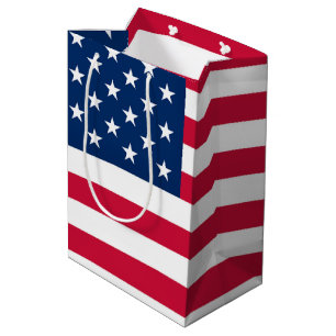 American Flag Gift Bag Patriotic Mittlere Geschenktüte