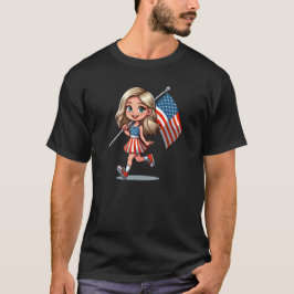 American Flag Girl T-Shirt