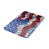 American Flag Glass Bath Mat Badematte (Schrägansicht)