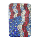 American Flag Glass Bath Mat Badematte (Vorderseite Vertikal)