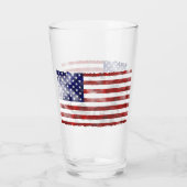 American Flag Glass Cup Glas (Rückseite)