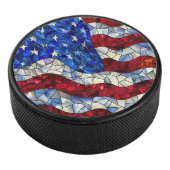 American Flag Glass Puck (3/4)