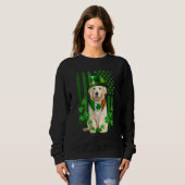 American Flag Golden Retriever Dog Hat Irish St Pa Sweatshirt (Vorne ganz)