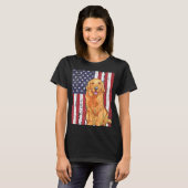 American Flag Golden Retriever Patriotic Dog T Shi T-Shirt (Vorne ganz)