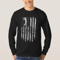 American Flag Golf Closing - Golfer Vintag Golf